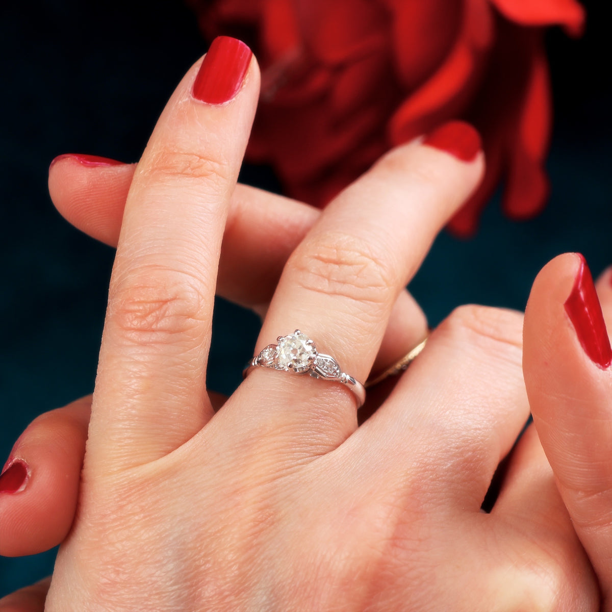 Much Desired Beauty!! Vintage Diamond Engagement Ring