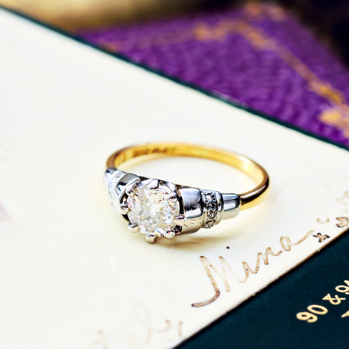 Tempting Vintage Art Deco Diamond Engagement Ring