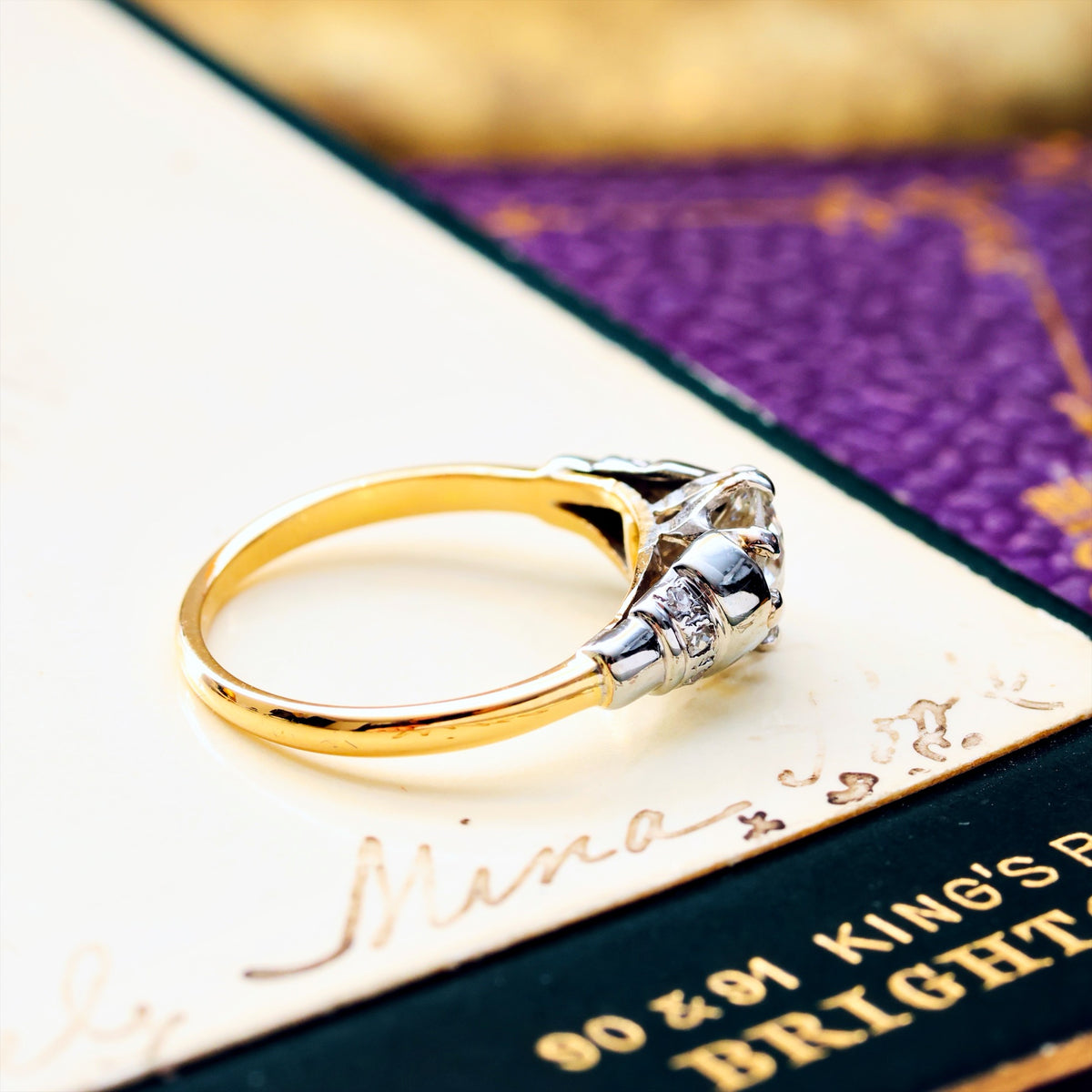 Tempting Vintage Art Deco Diamond Engagement Ring