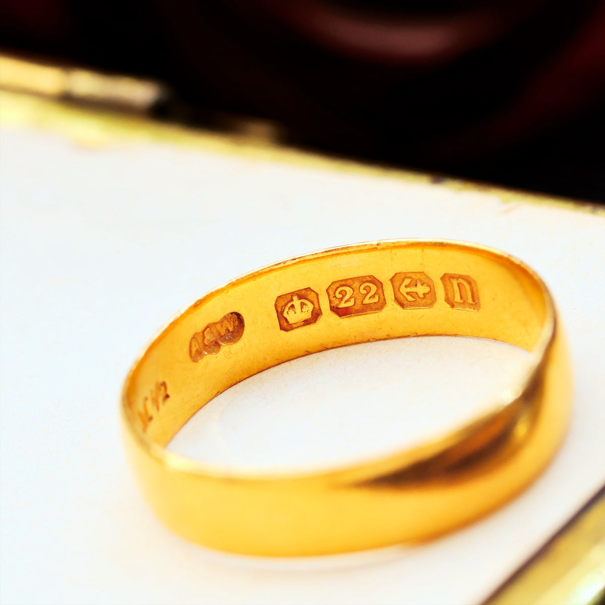 Antique Date 1912 22ct Gold Wedding Ring