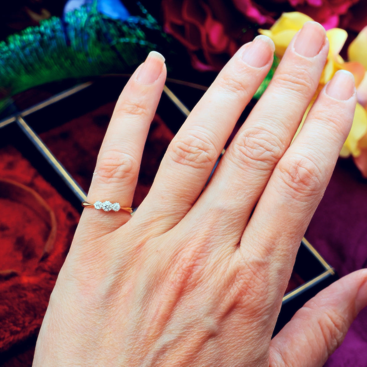 Darling Antique Diamond Trilogy Engagement Ring