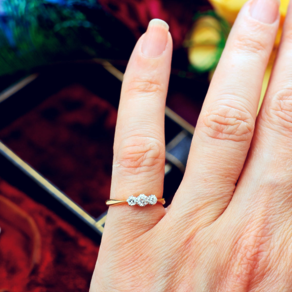 Darling Antique Diamond Trilogy Engagement Ring