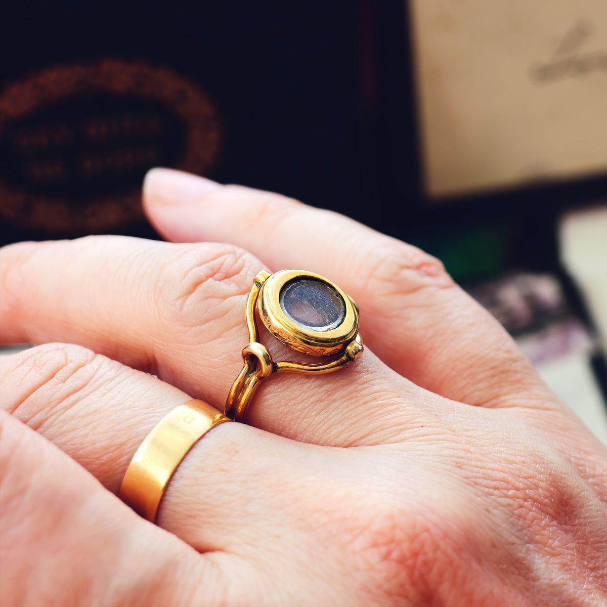 Circa 1862 Mourning Ring for Caroline Giesler