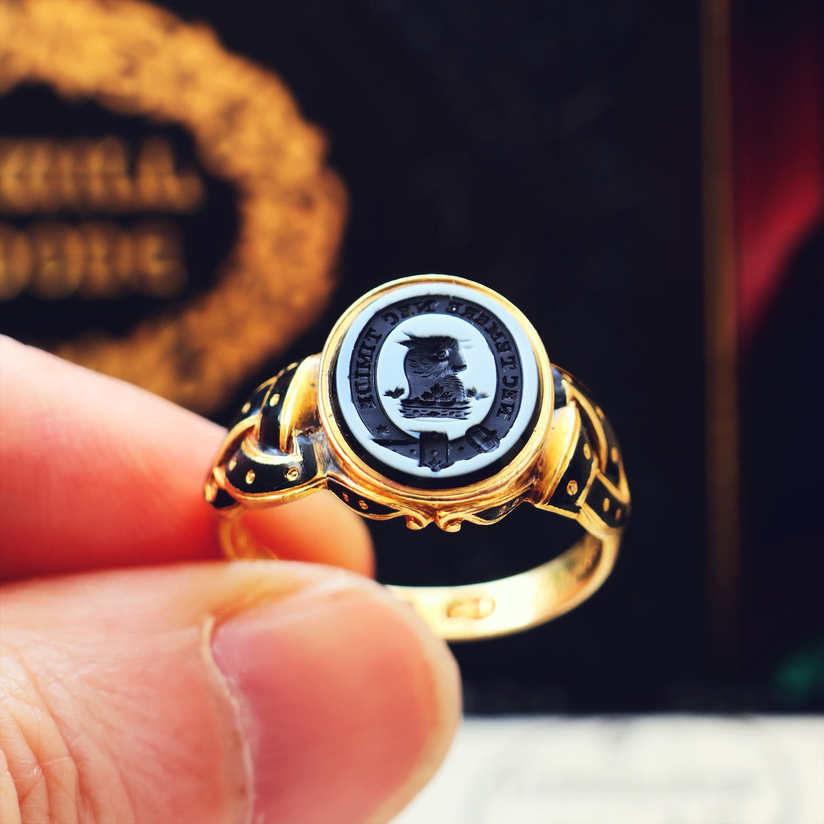Date 1862 Mourning Ring for Caroline Giesler