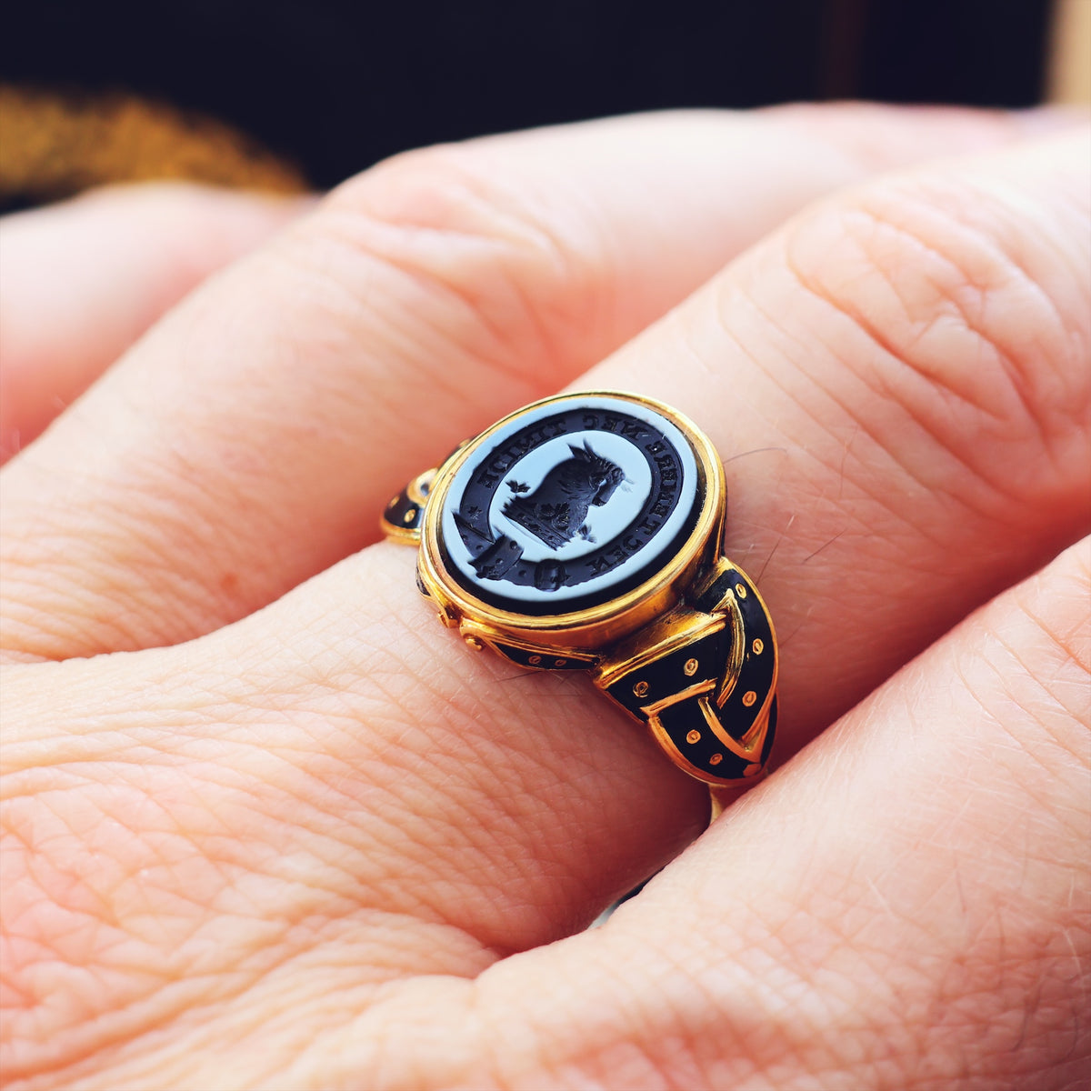 Date 1862 Mourning Ring for Caroline Giesler