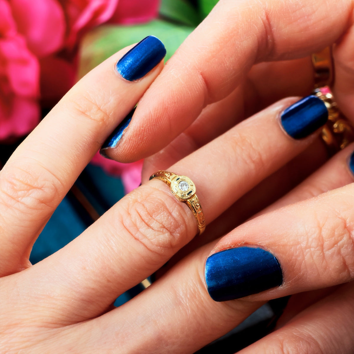 Sweetheart Vintage Diamond Engagement Ring