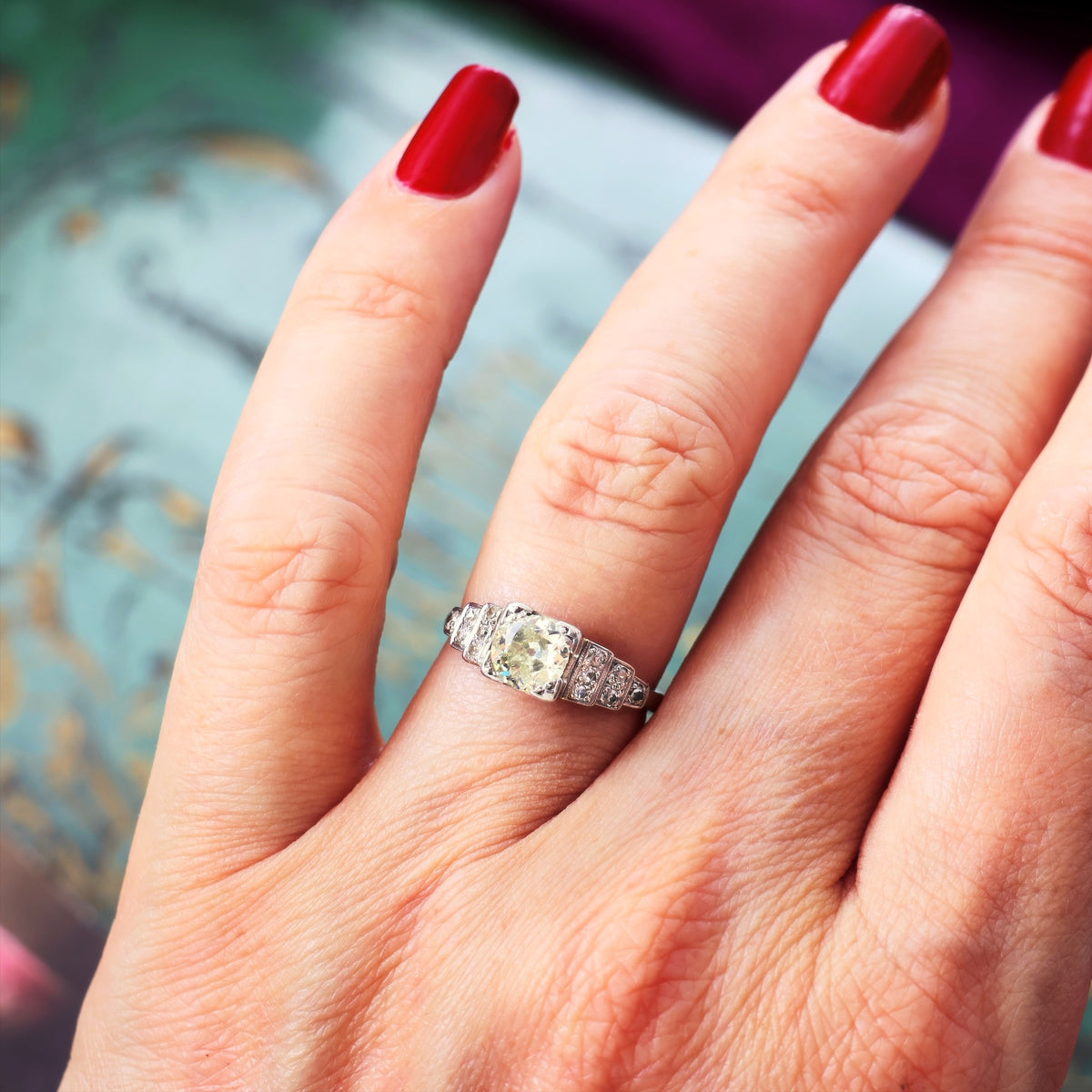 Vintage Art Deco Diamond Engagement Ring