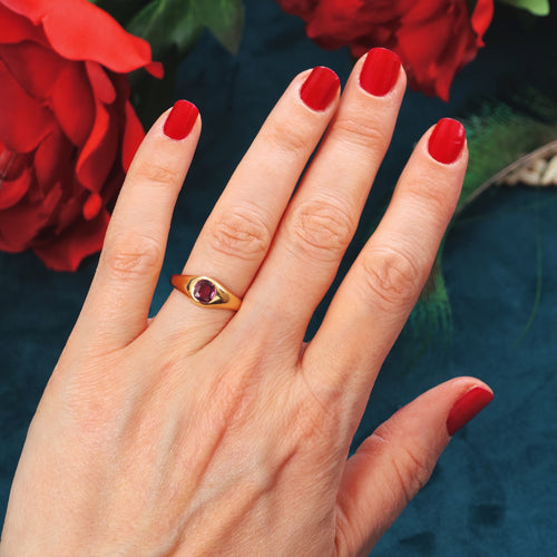 Antique Date 1902 Natural Burmese Ruby Ring