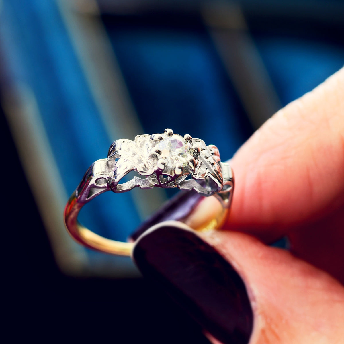 Vintage 1950's Art Deco Diamond Engagement Ring