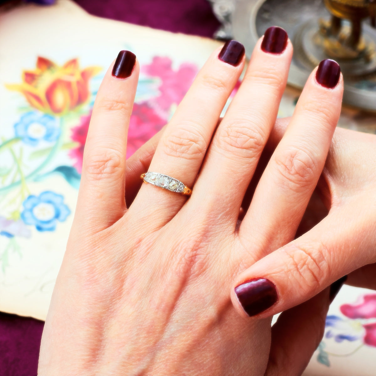 Antique Edwardian Recycled Diamond Engagement Ring