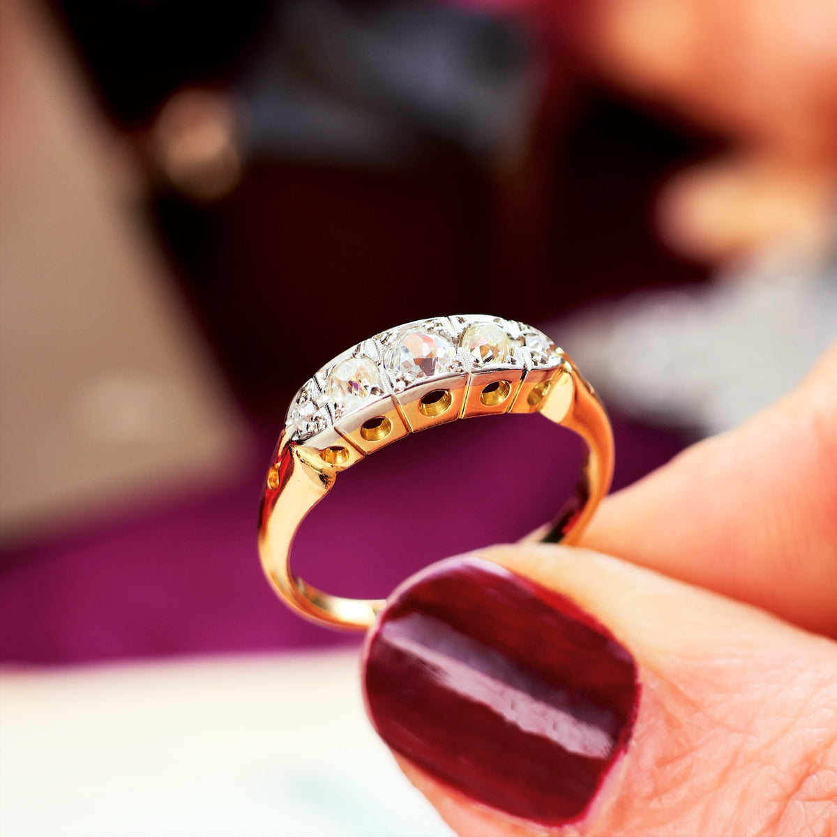 Antique Edwardian Recycled Diamond Engagement Ring