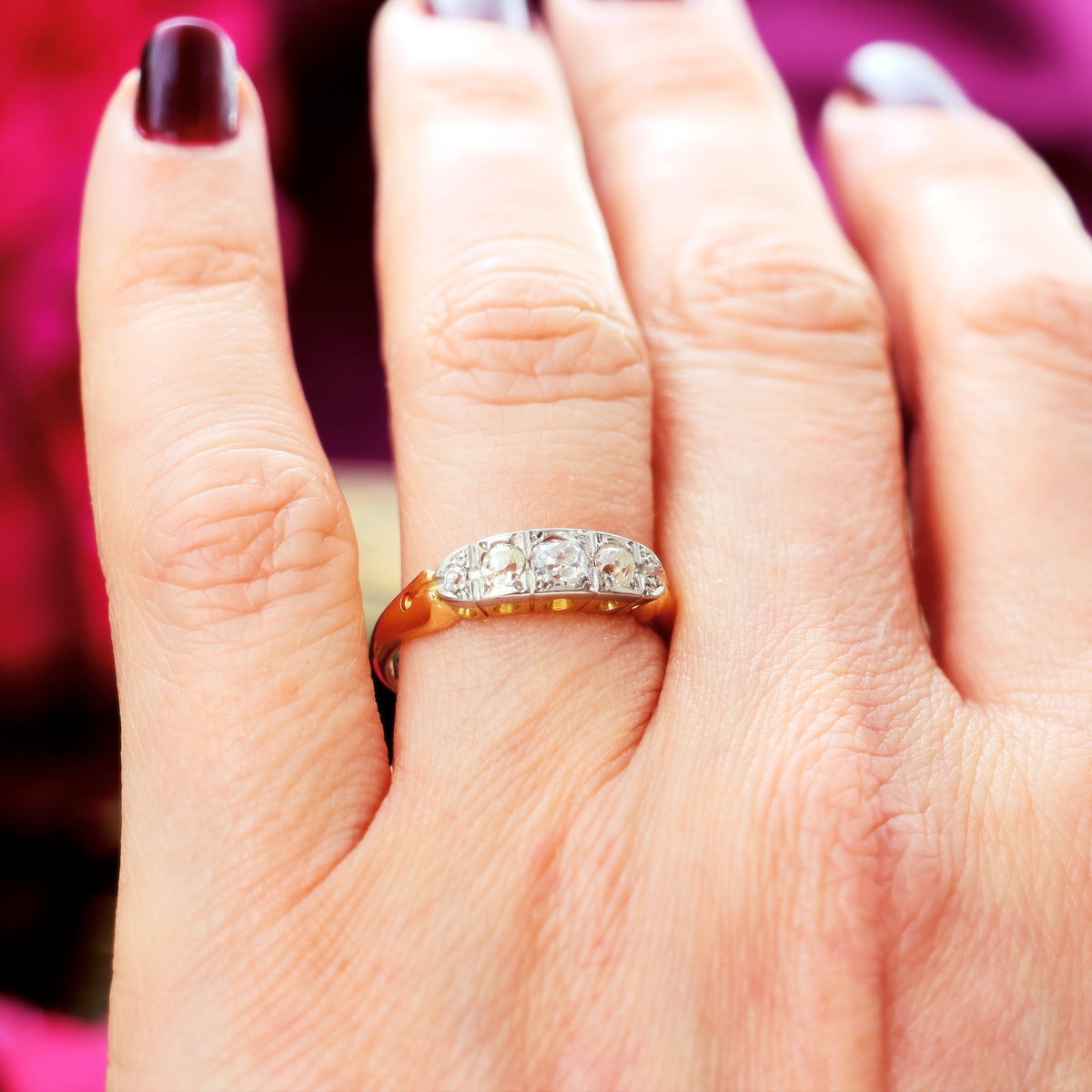 Antique Edwardian Recycled Diamond Engagement Ring