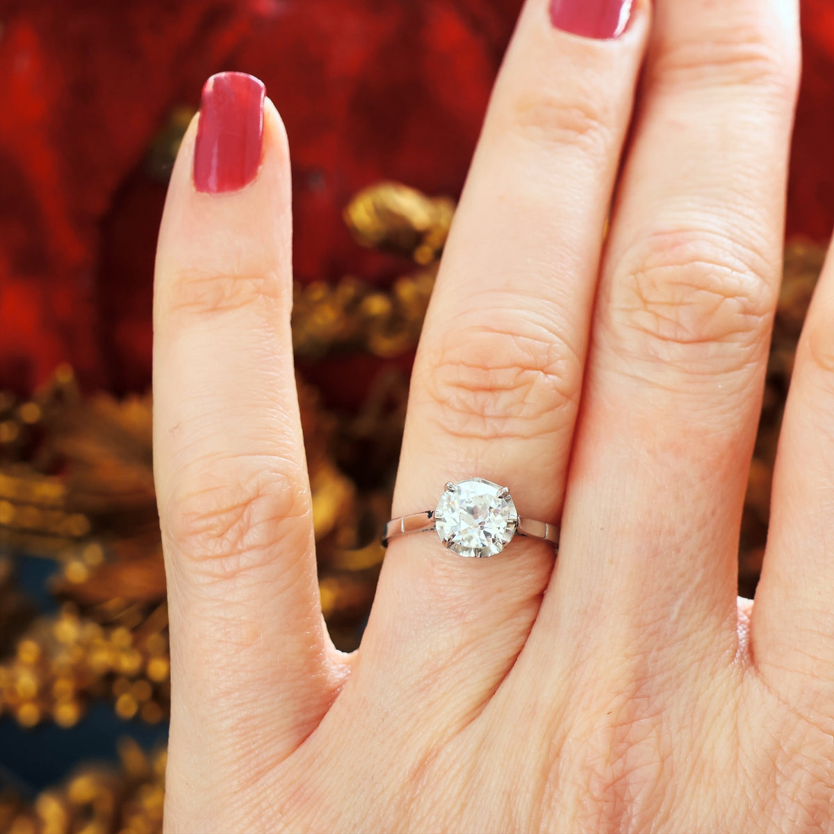 Lovely Certificated 1.20ct Hand Cut Diamond Engagement Ring