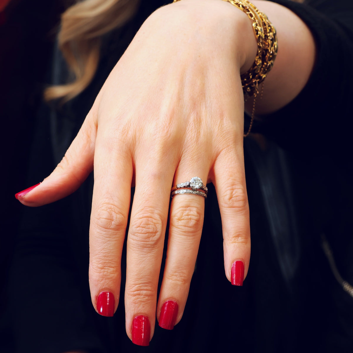 Splendid Vintage .80ct Diamond Engagement Ring