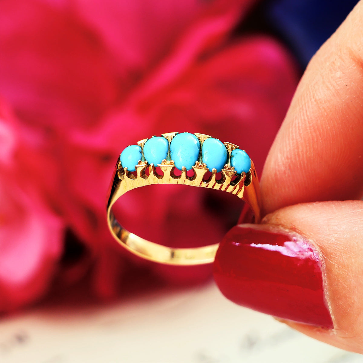 Antique Date 1915 Persian Turquoise Ring