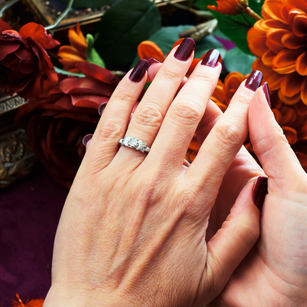 Vintage 1950's Art Deco Diamond Engagement Ring