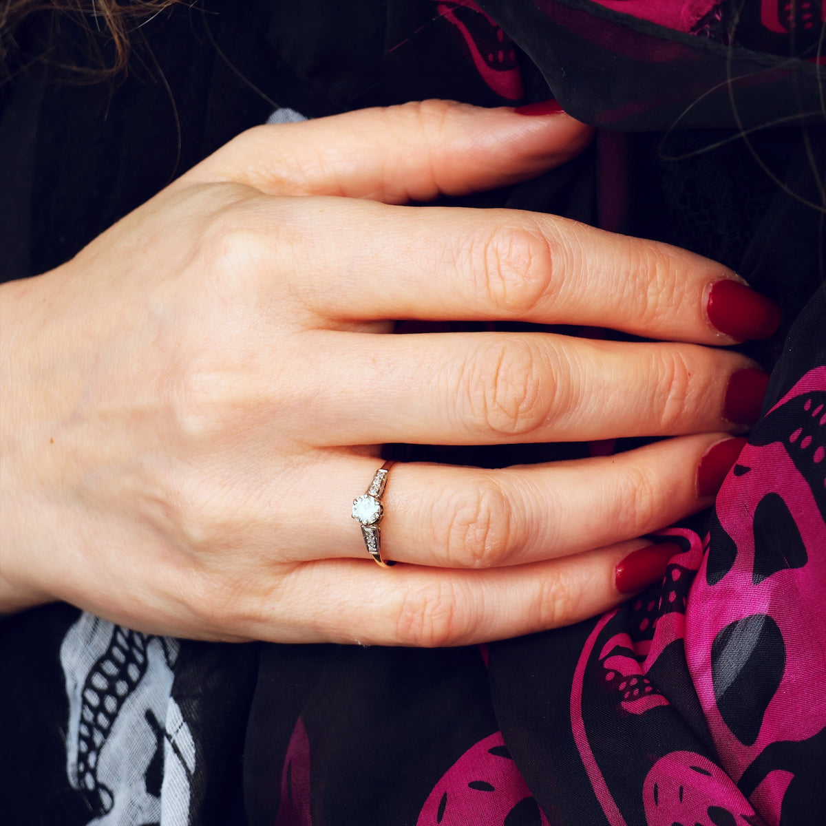 Vintage 1930's Diamond Solitaire Engagement Ring