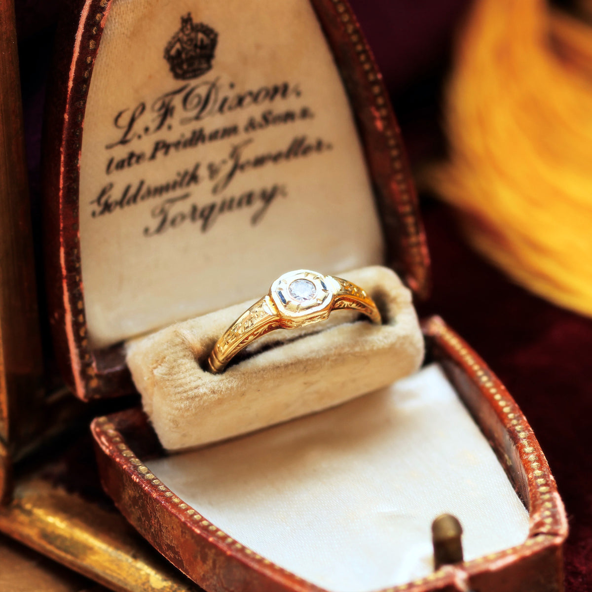 Sweetheart Vintage Diamond Engagement Ring