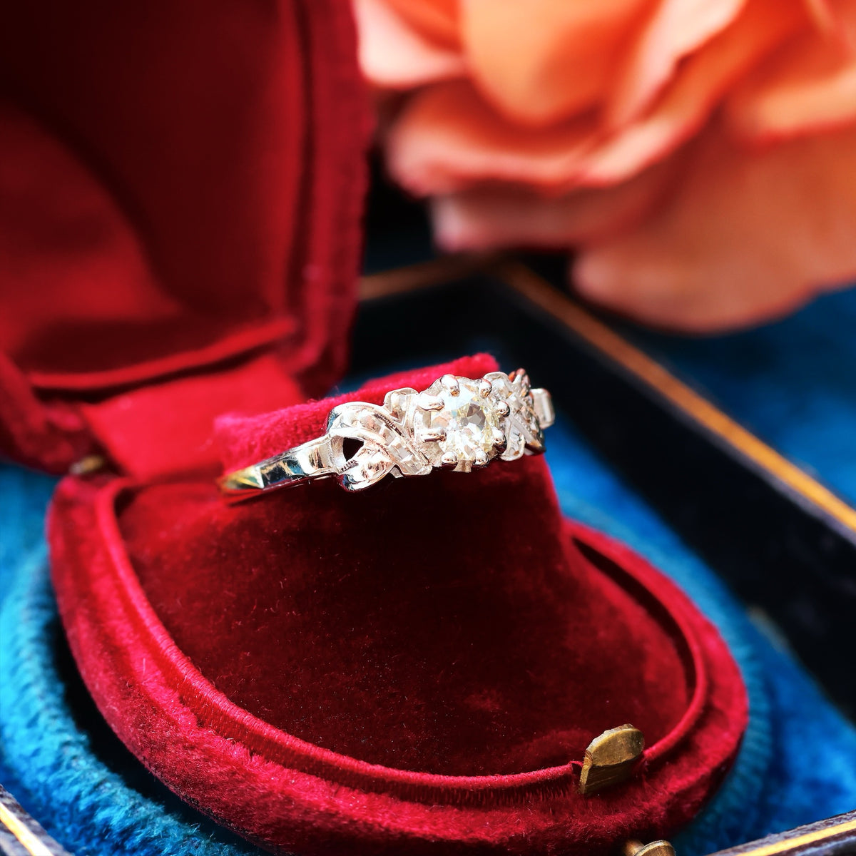 Vintage 1950's Art Deco Diamond Engagement Ring