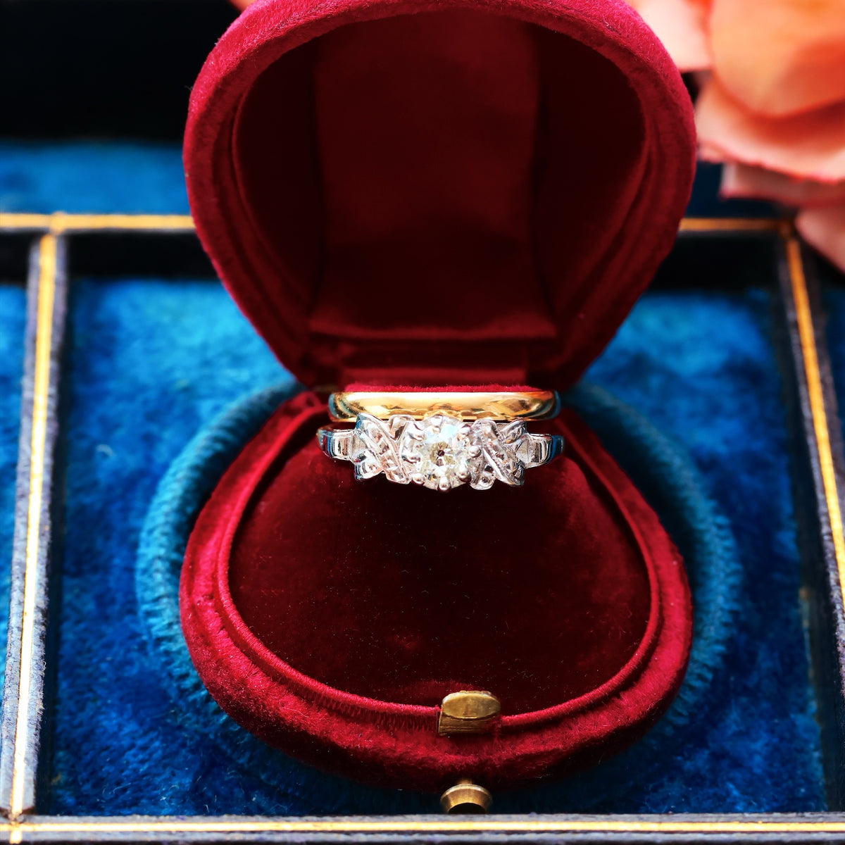 Vintage 1950's Art Deco Diamond Engagement Ring