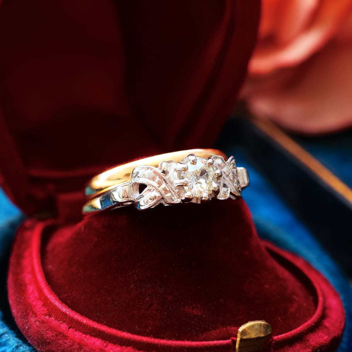 Vintage 1950's Art Deco Diamond Engagement Ring