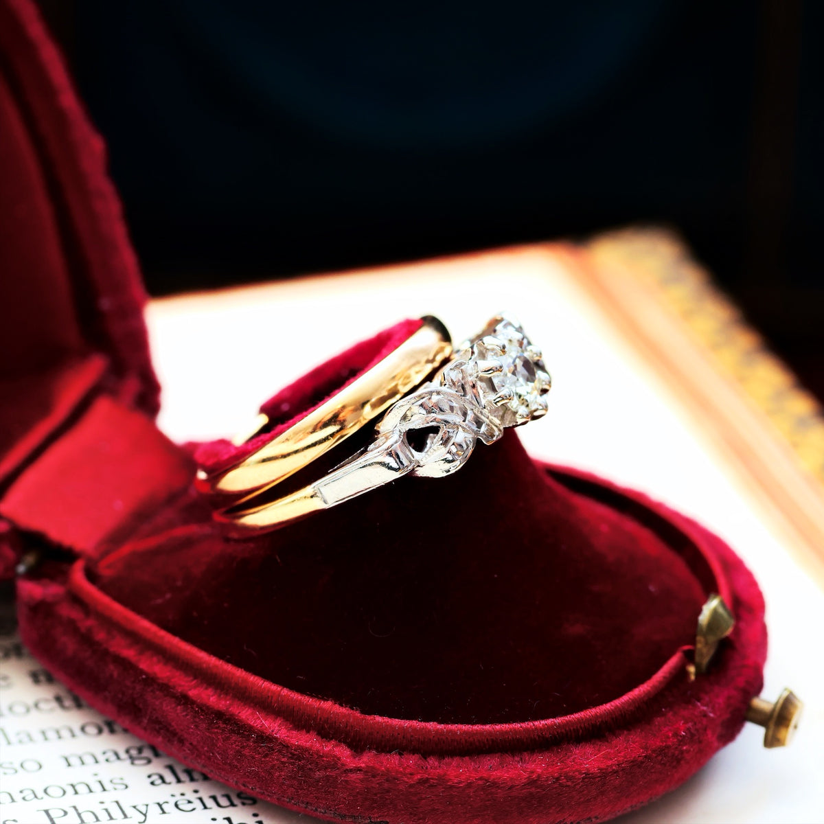 Vintage 1950's Art Deco Diamond Engagement Ring