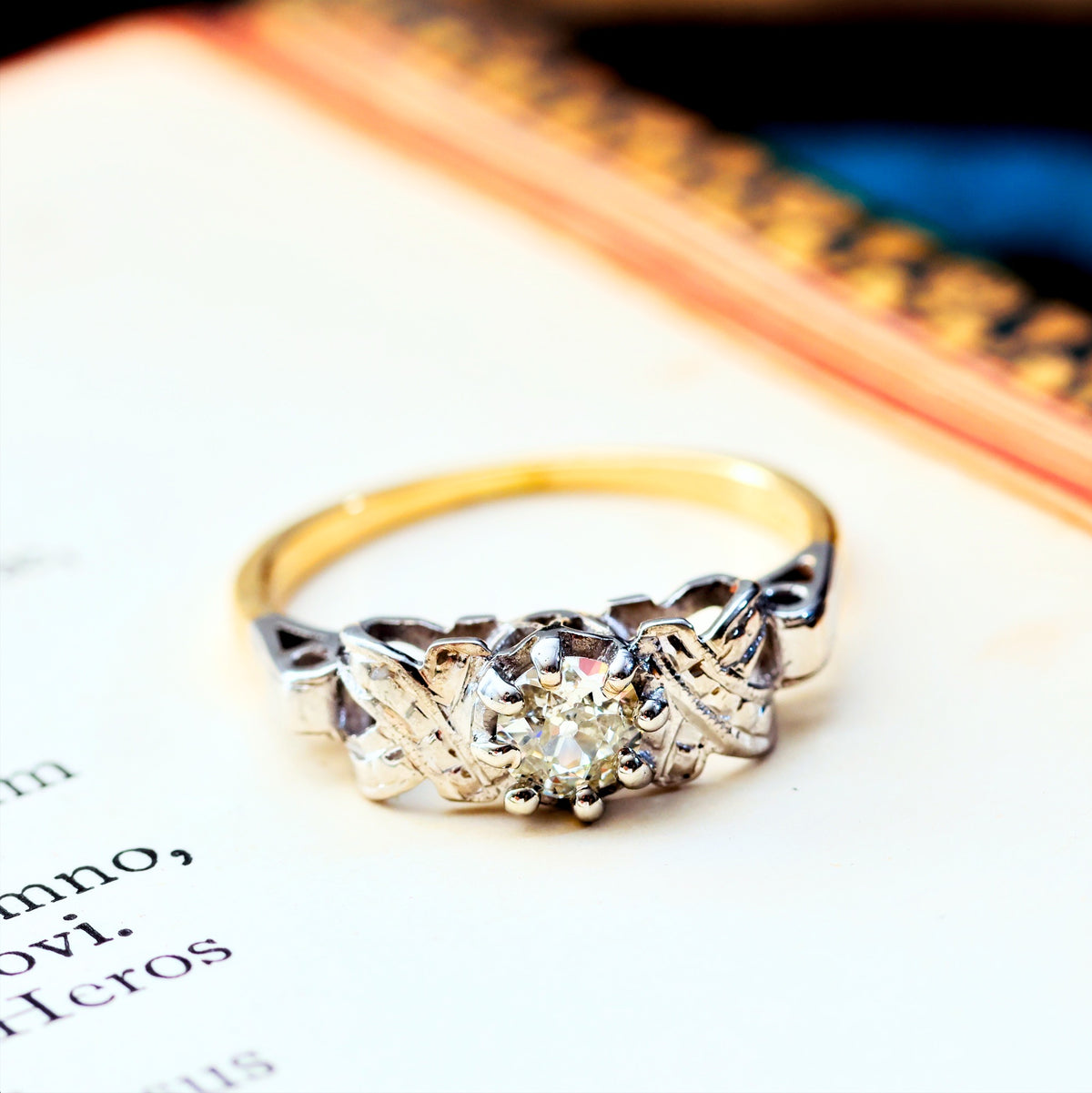 Vintage 1950's Art Deco Diamond Engagement Ring