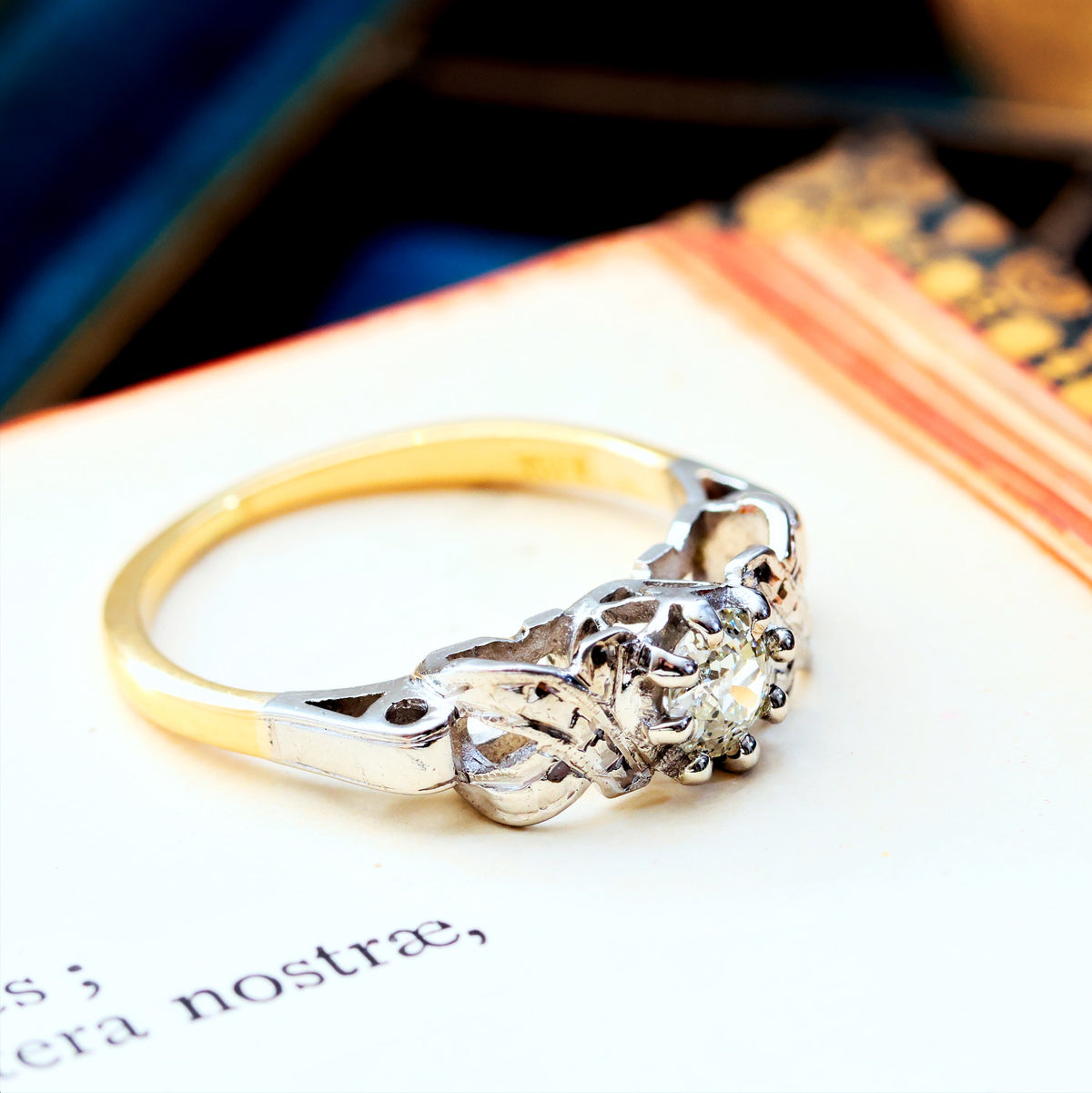 Vintage 1950's Art Deco Diamond Engagement Ring