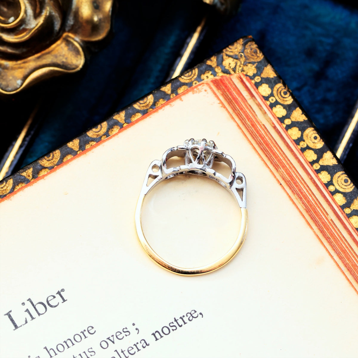 Vintage 1950's Art Deco Diamond Engagement Ring