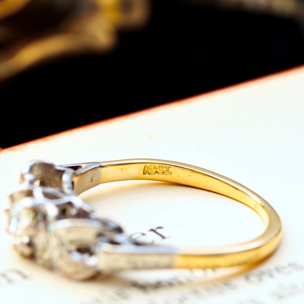 Vintage 1950's Art Deco Diamond Engagement Ring