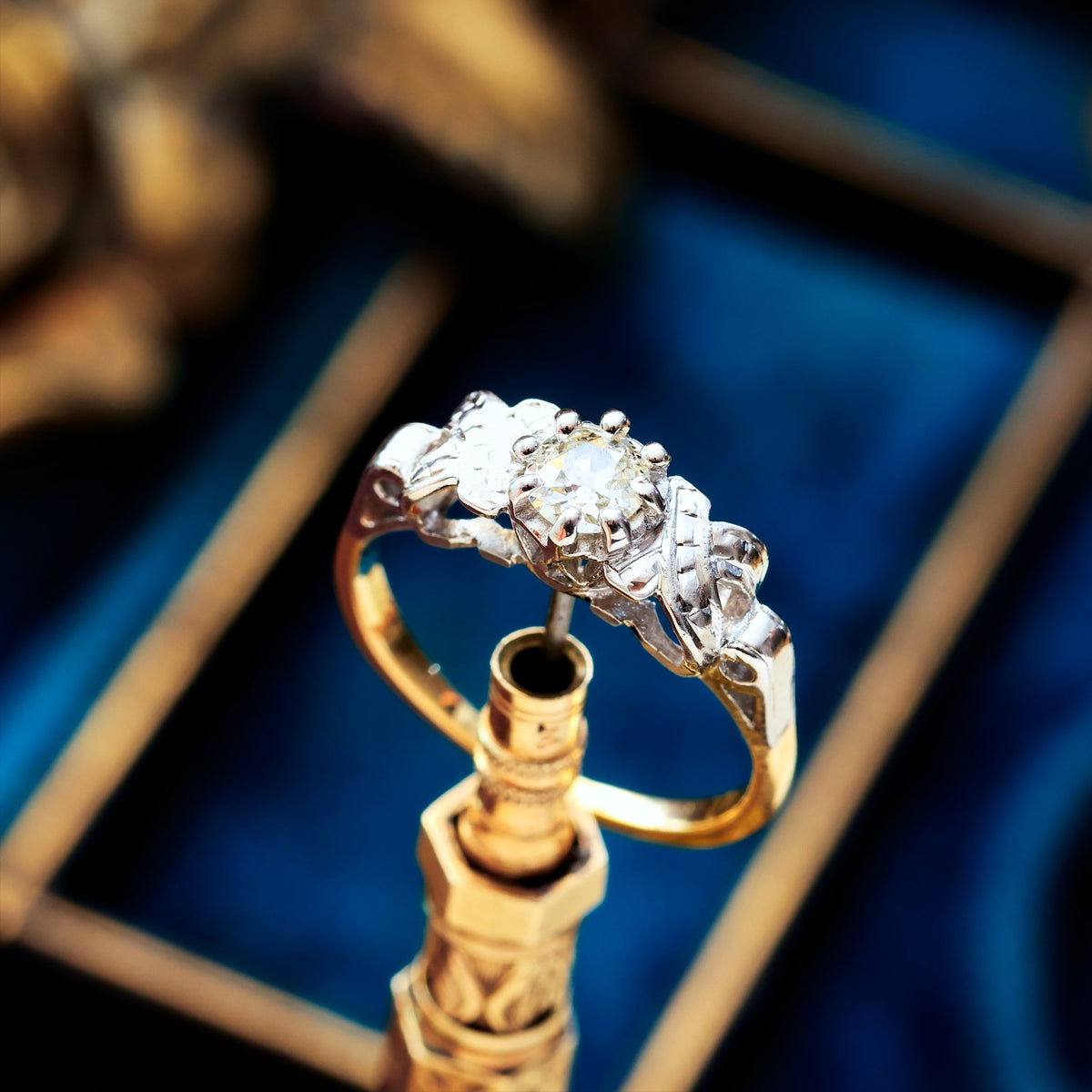 Vintage 1950's Art Deco Diamond Engagement Ring