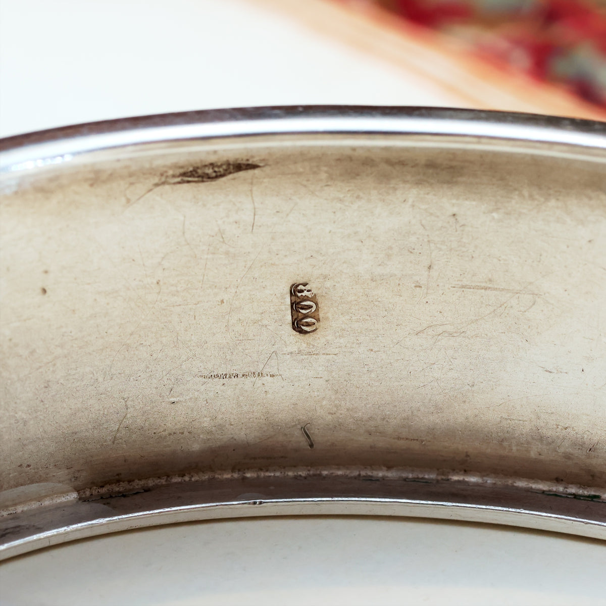 Antique Victorian Silver Buckle Bangle