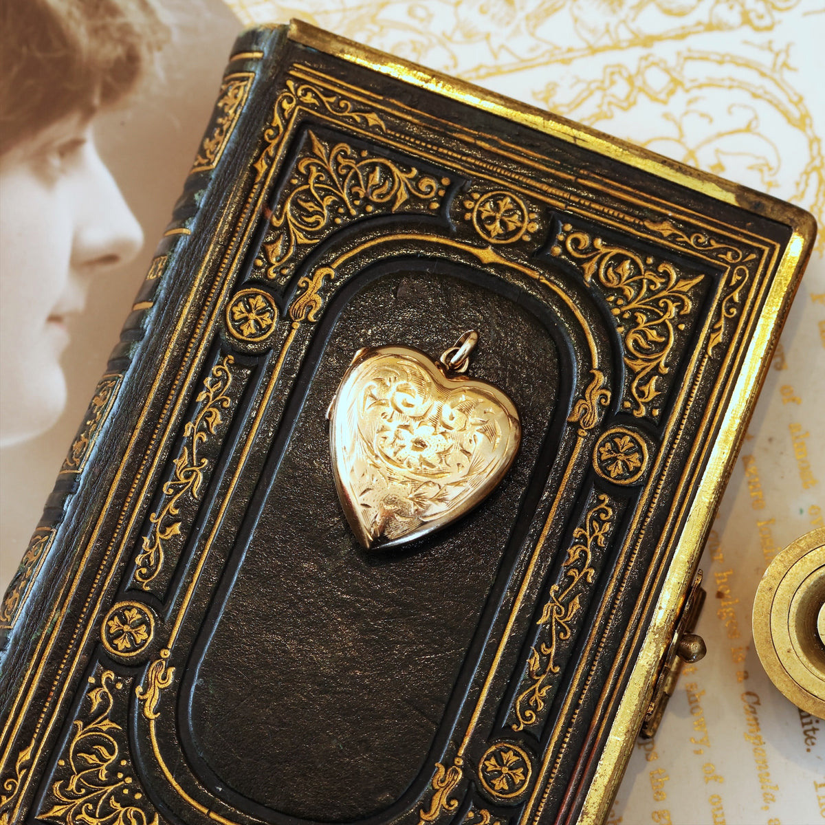 Date 1956 Hand Engraved Heart Locket