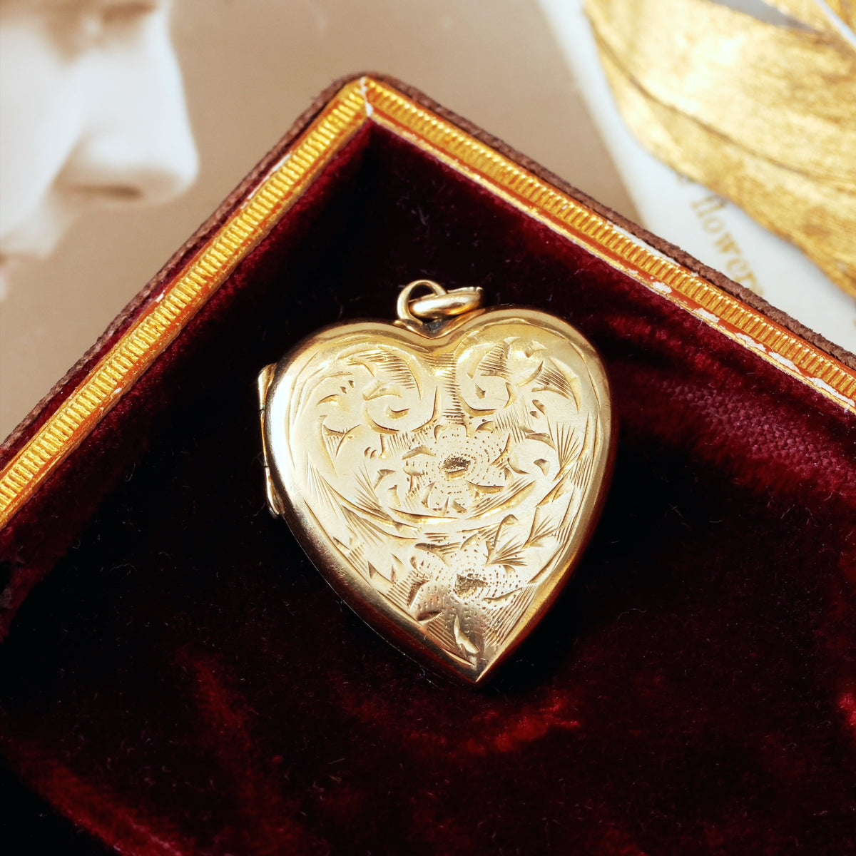 Date 1956 Hand Engraved Heart Locket