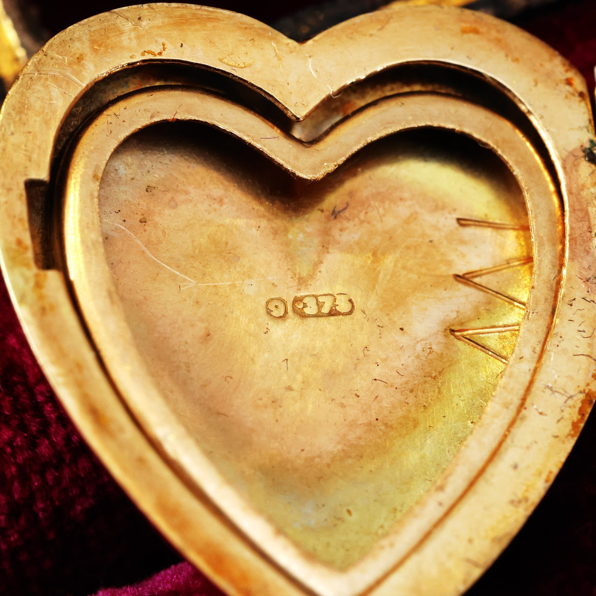 Date 1956 Hand Engraved Heart Locket