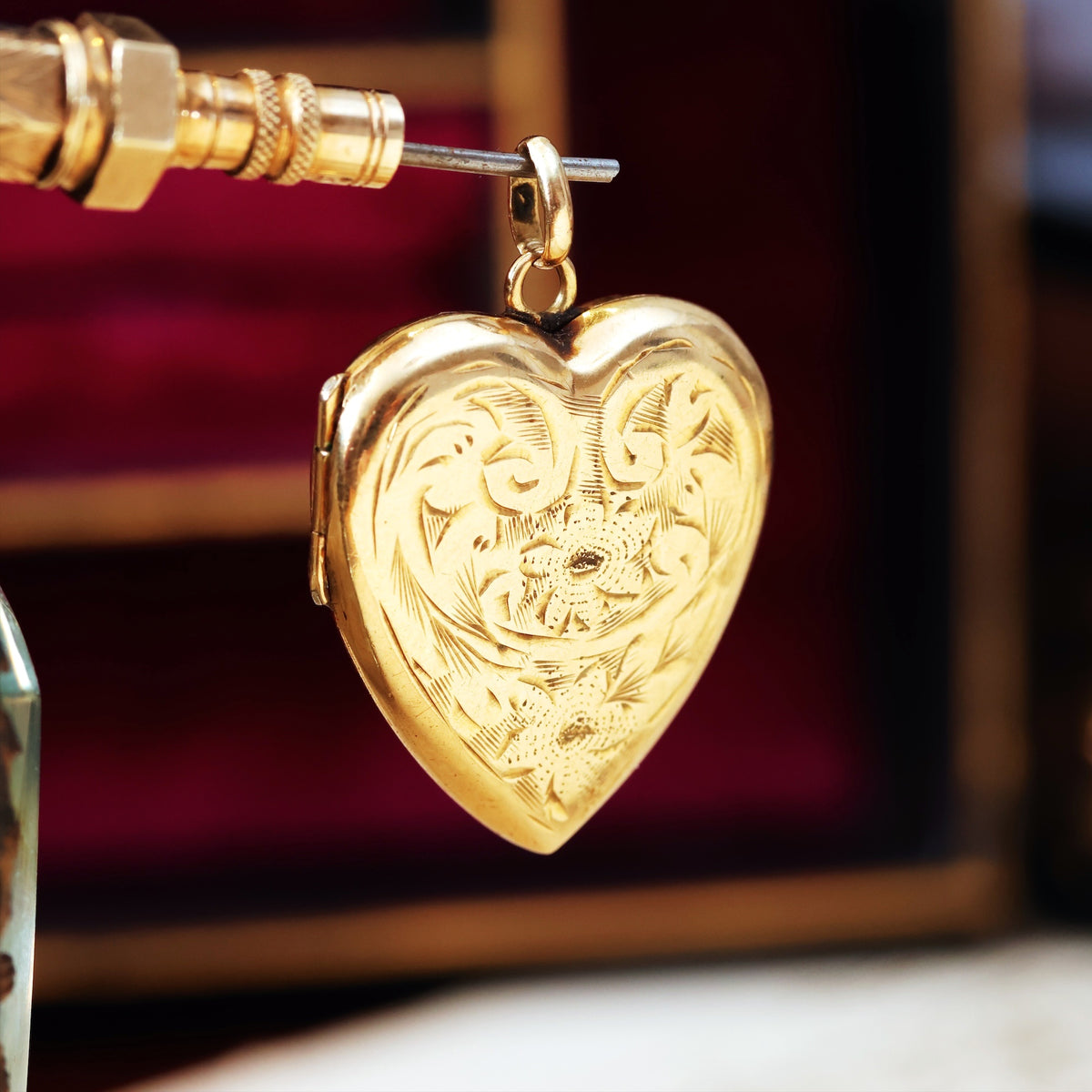 Date 1956 Hand Engraved Heart Locket