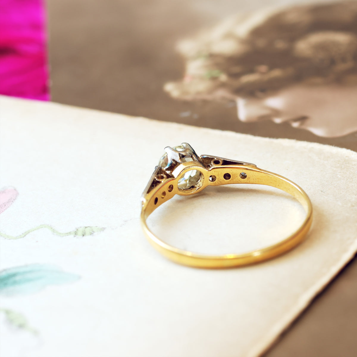 Vintage 1930's Diamond Solitaire Engagement Ring