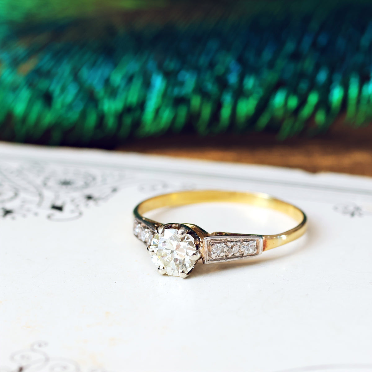 Vintage 1930's Diamond Solitaire Engagement Ring