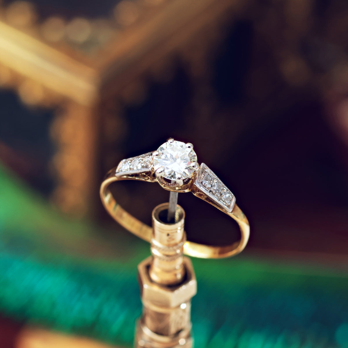 Vintage 1930's Diamond Solitaire Engagement Ring