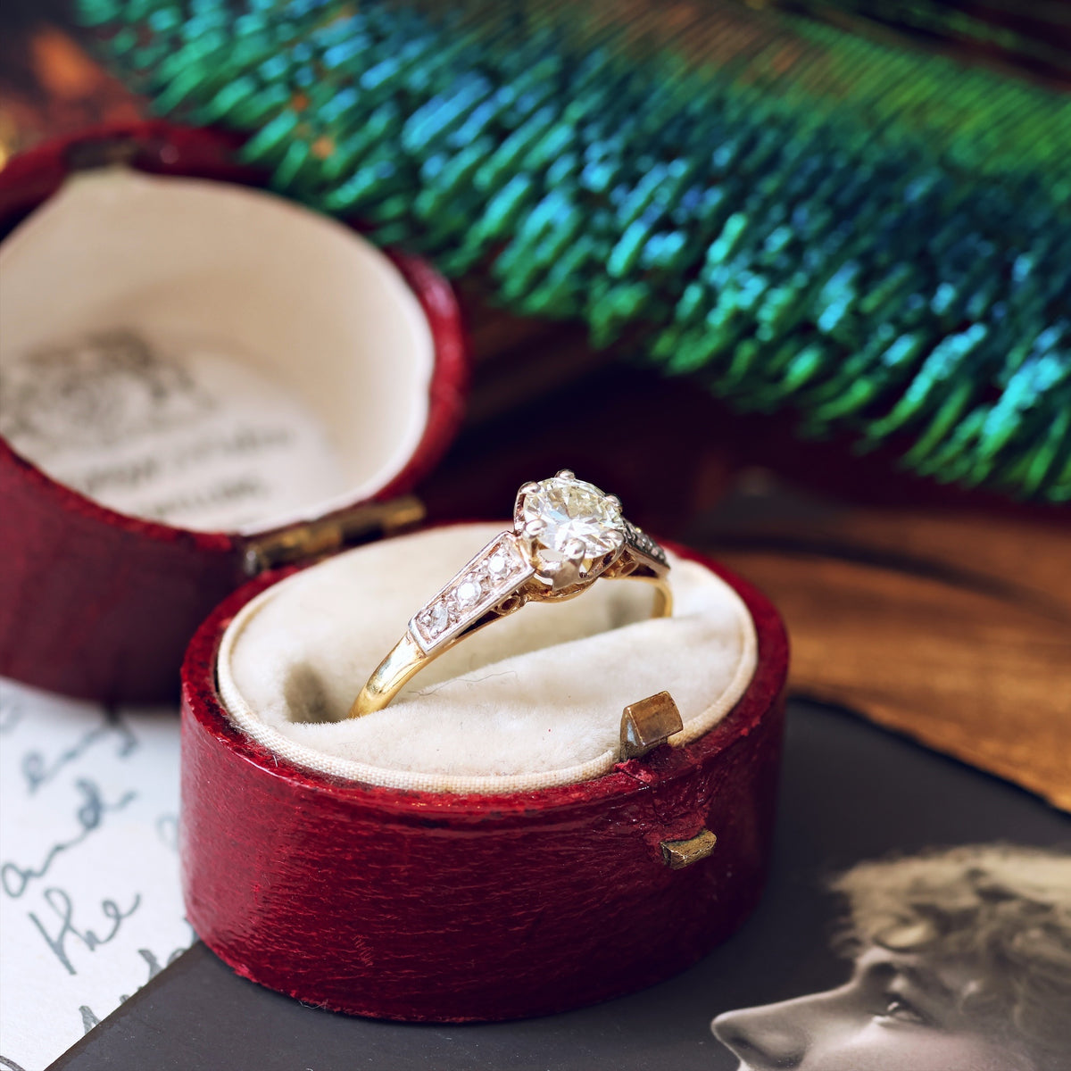 Vintage 1930's Diamond Solitaire Engagement Ring