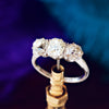 Spellbound! Vintage Hand Cut Diamond Trilogy Ring