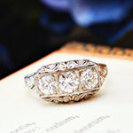 Original Vintage 1920's 1.50ct Birks Filigree Diamond Ring