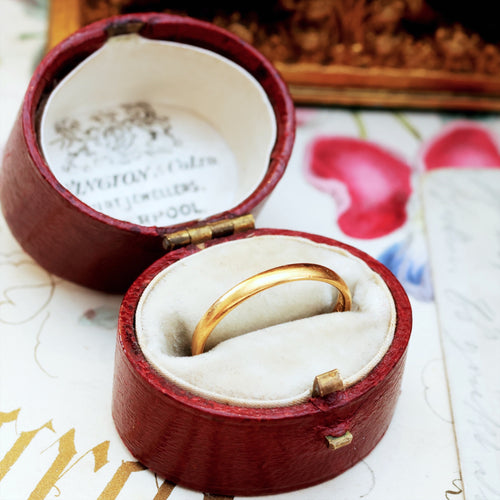 Vintage Date 1930 22ct Gold Wedding Ring