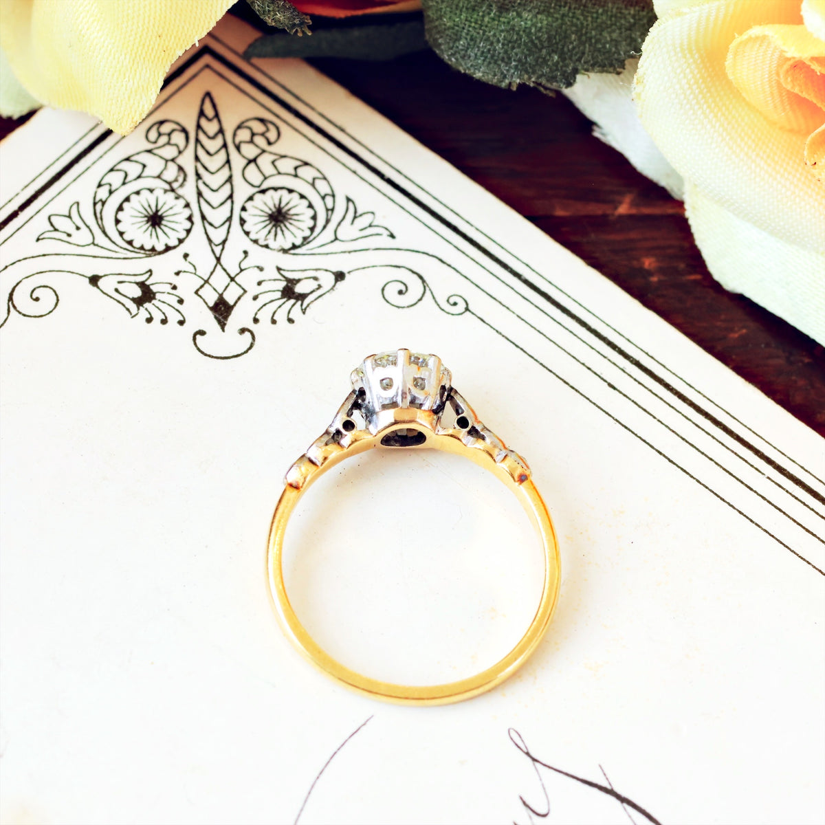 Splendid Vintage .80ct Diamond Engagement Ring