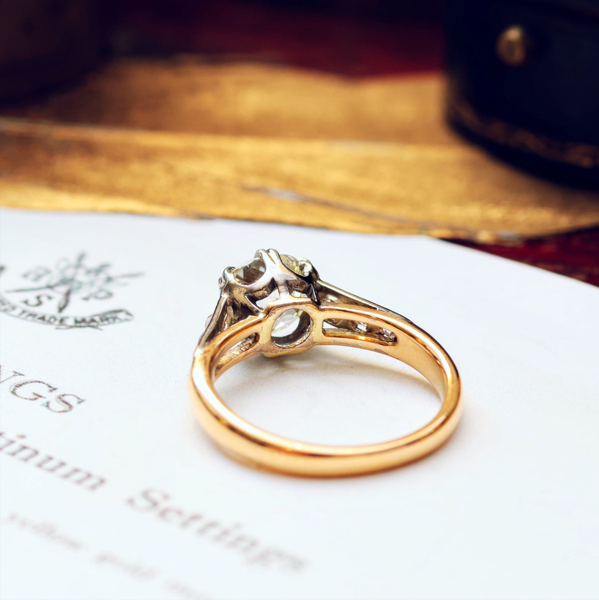 Dublin Date 1939 1.36ct European Cut Diamond Engagement Ring