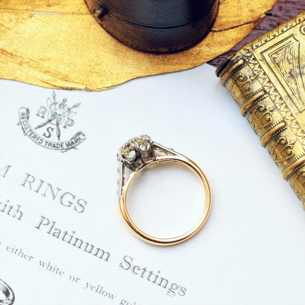 Dublin Date 1939 1.36ct European Cut Diamond Engagement Ring