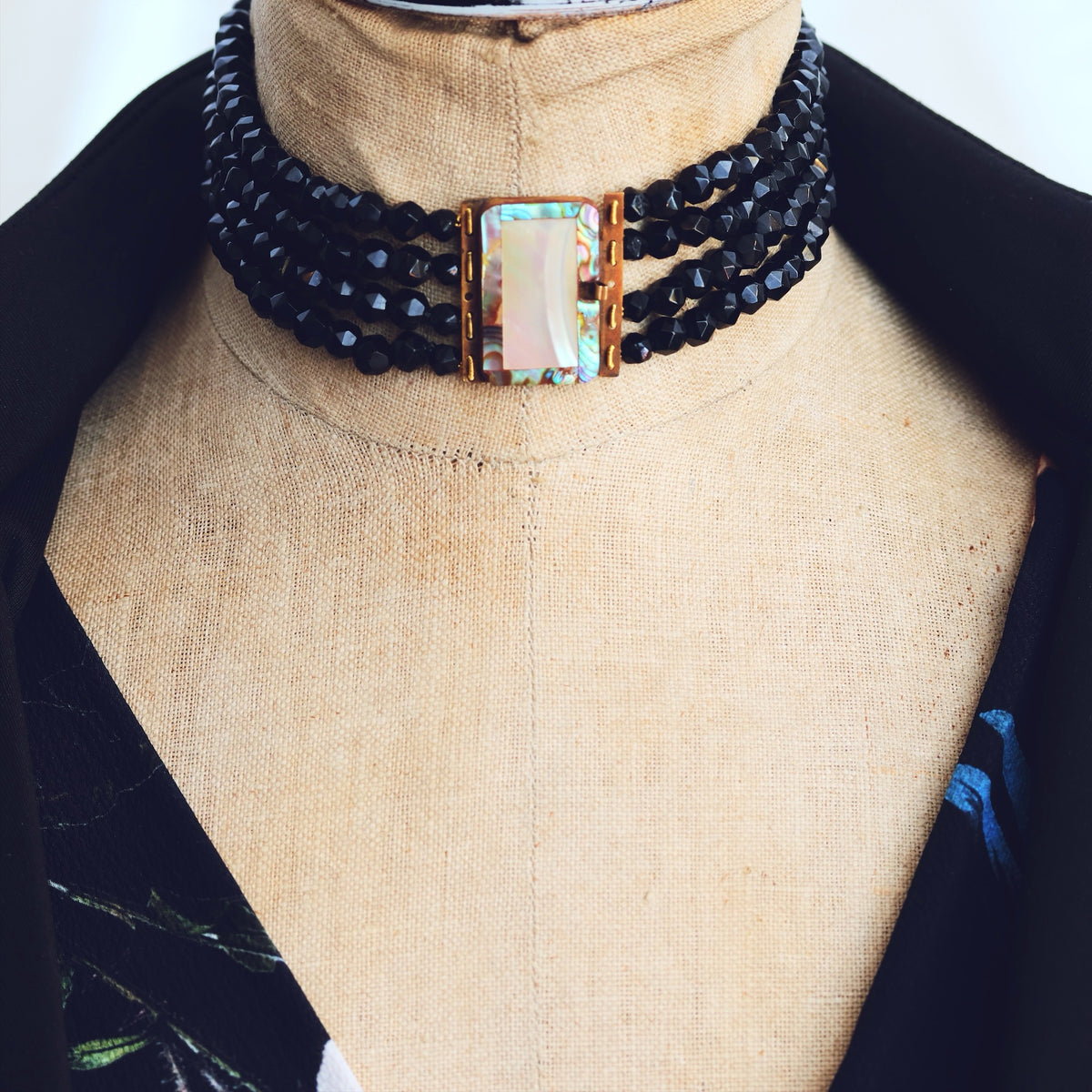 Georgian Gothic! Scarce Whitby Jet Choker Necklace