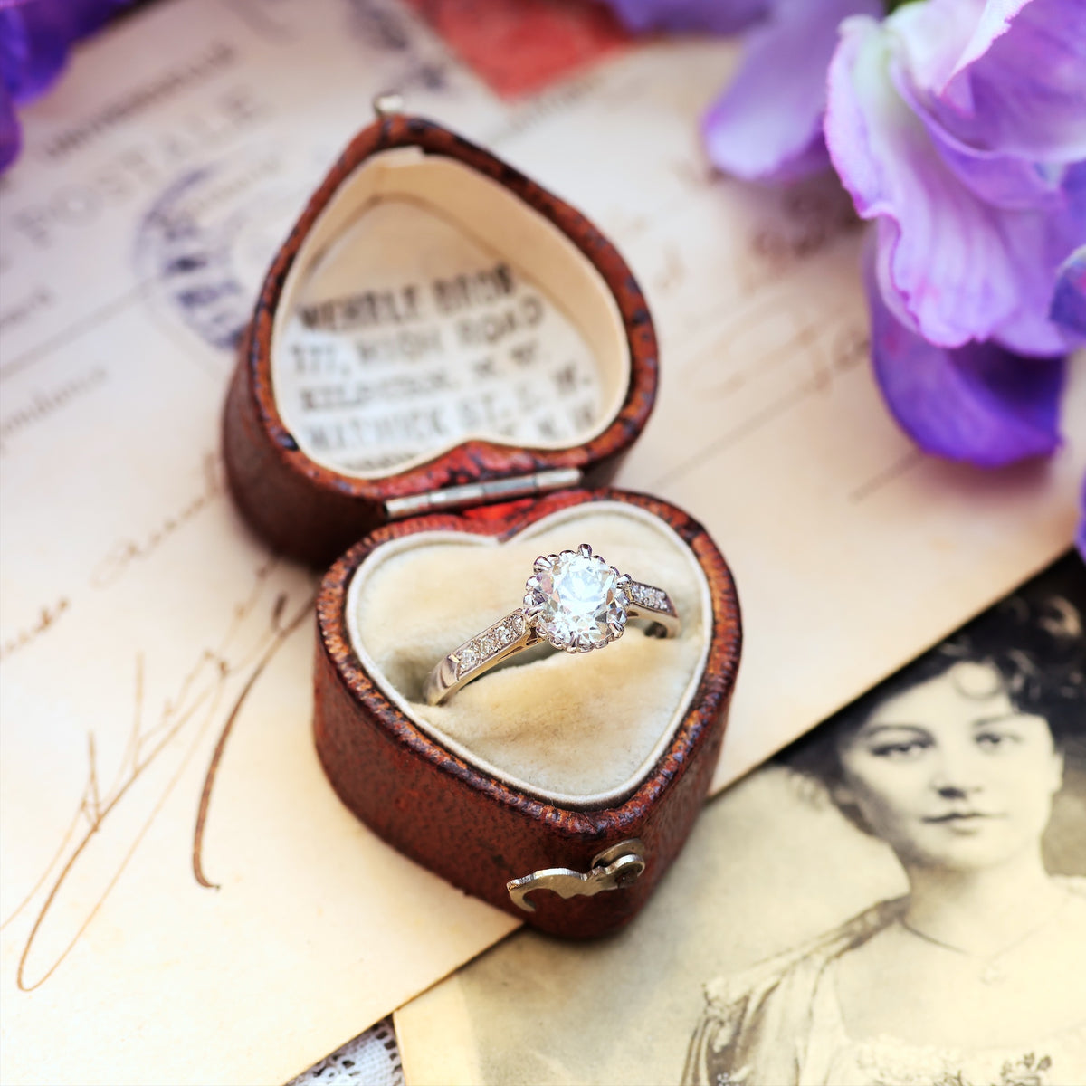 Certificated Vintage 1.11ct Diamond Engagement Ring