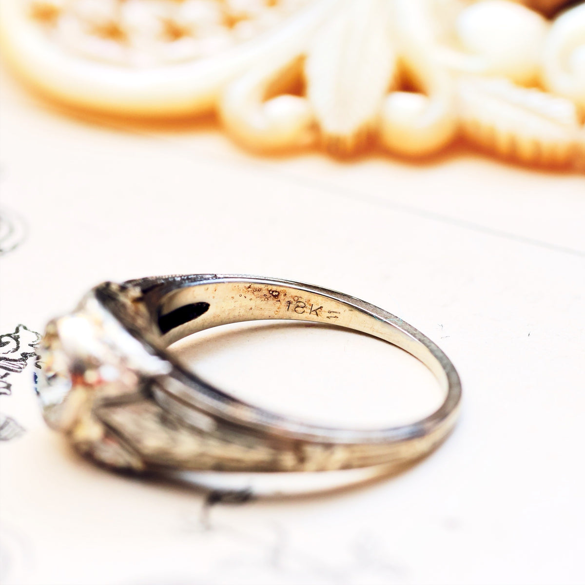 Fabulous Vintage Filigree Diamond Engagement Ring