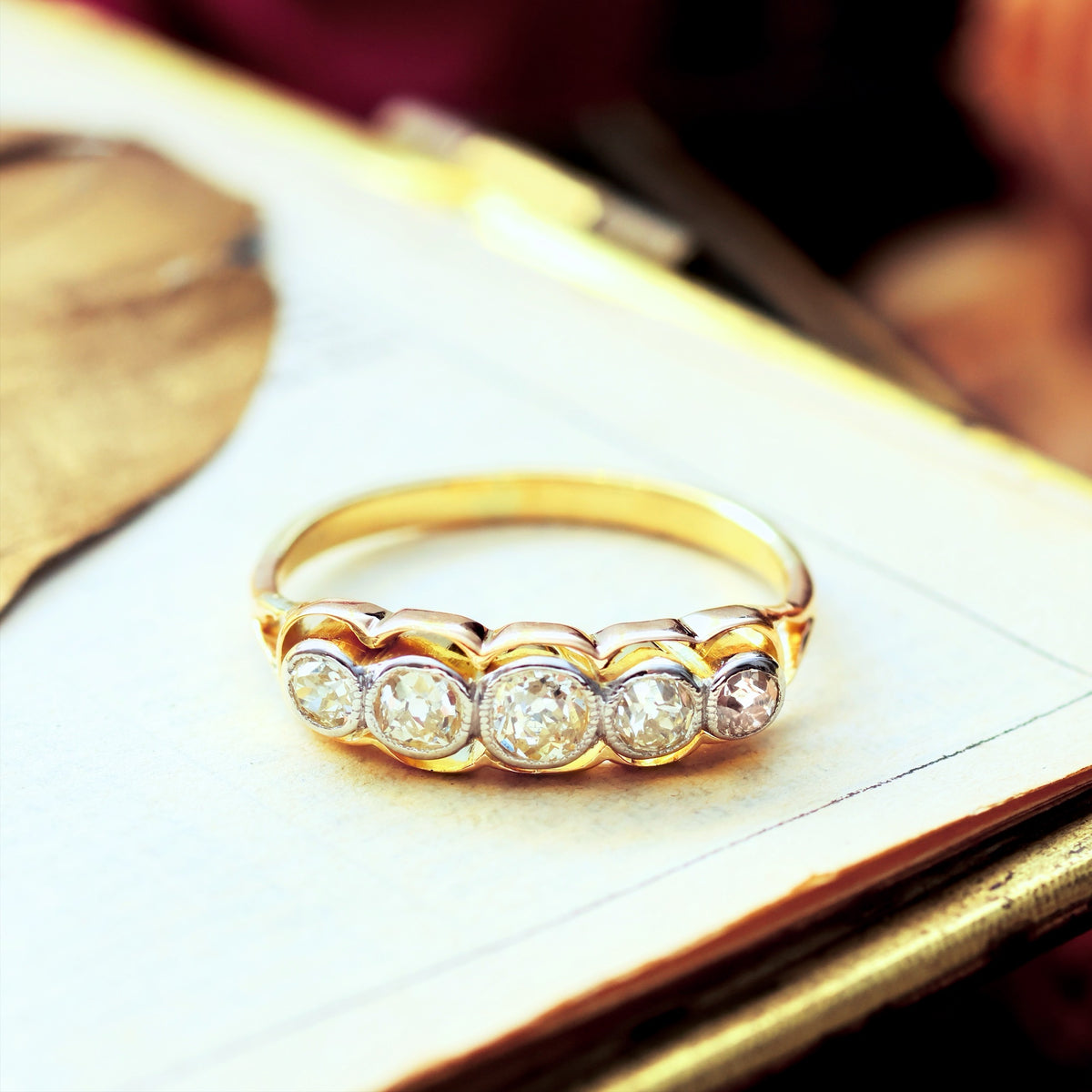 Antique Edwardian Recycled Diamond Engagement Ring